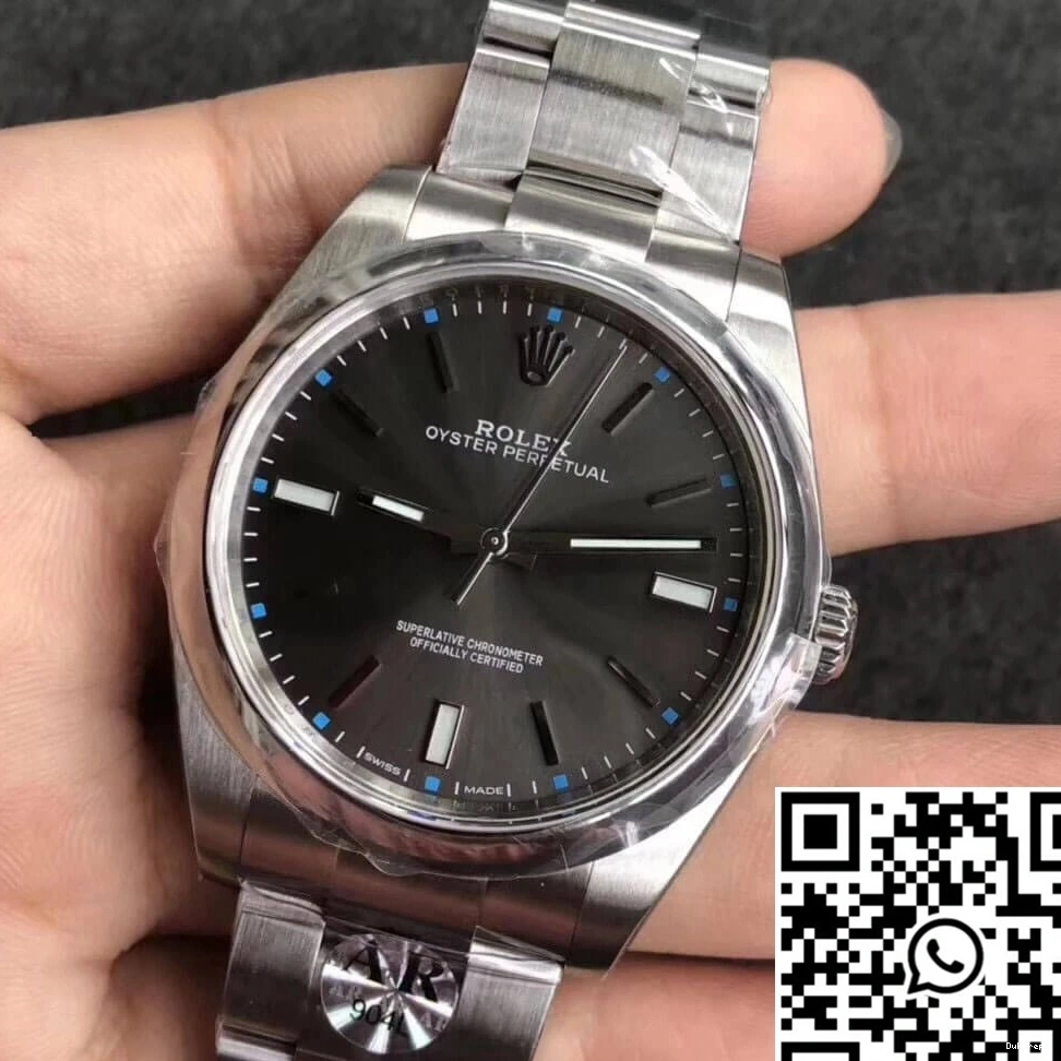 Rolex 114300 Grey 39MM Oyster Dial AR Perpetual Factory 0513